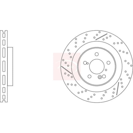 Apec 2 x Vented Rear Brake Discs DSK3346