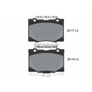 Textar Front Brake Pad Set 2511701