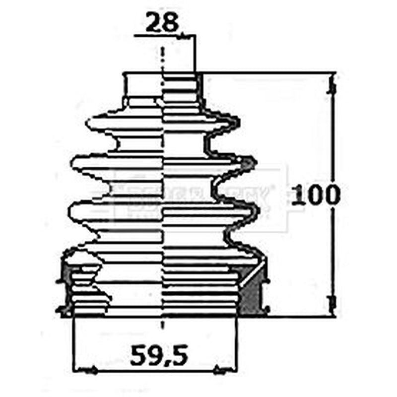 Borg & Beck Drive Shaft Bellow Kit Rear Left BCB6353