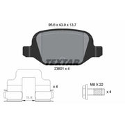 Textar Rear Brake Pad Set 2360102
