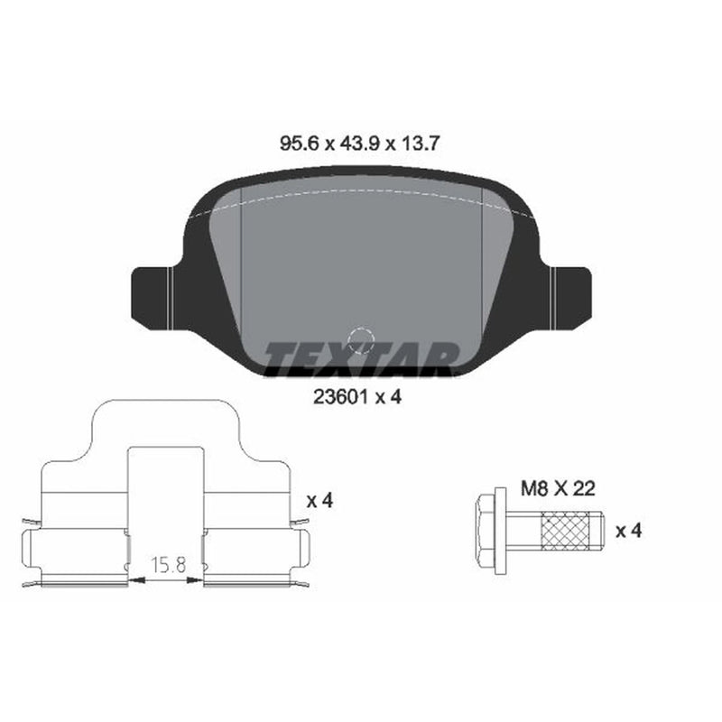 Textar Rear Brake Pad Set 2360102