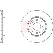 Apec 2 x Vented Front Brake Discs DSK799