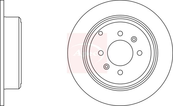 Apec 2 x Brake Disc Set Solid