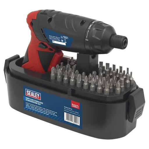 Sealey Cordless Screwdriver Set 53pc 3.6V Lithium-ion CP36S Sealey  - Town Parts