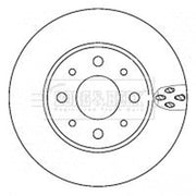Borg & Beck 2 x Vented Front Brake Discs BBD4406