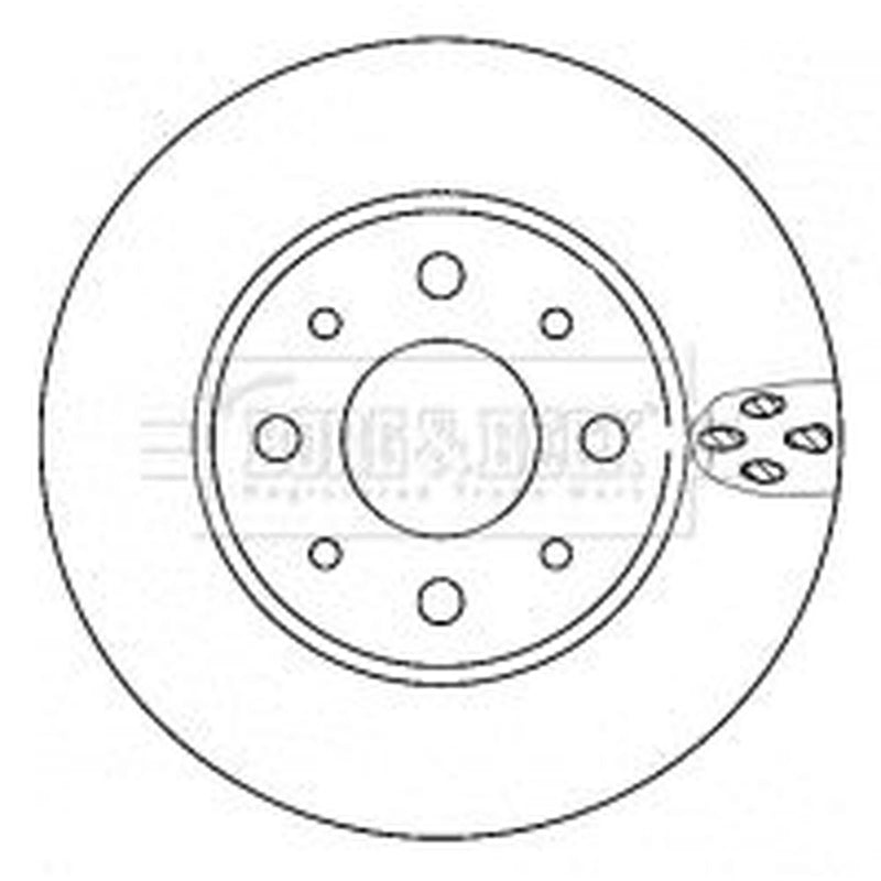 Borg & Beck 2 x Vented Front Brake Discs BBD4406