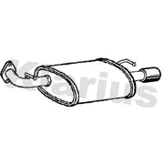 Klarius Box With Tail Pipe Left Rear MA432L
