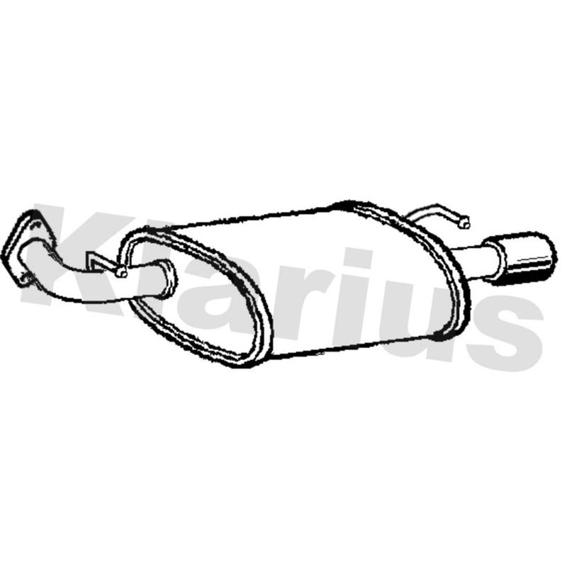 Klarius Box With Tail Pipe Left Rear MA432L