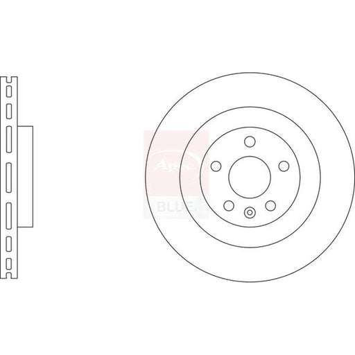 Apec 2 x Vented Rear Brake Discs SDK6975