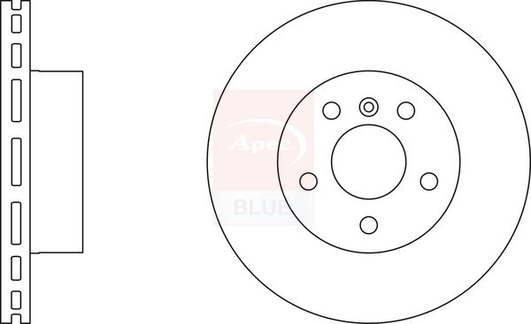 Apec 2 x Brake Disc Set Vented