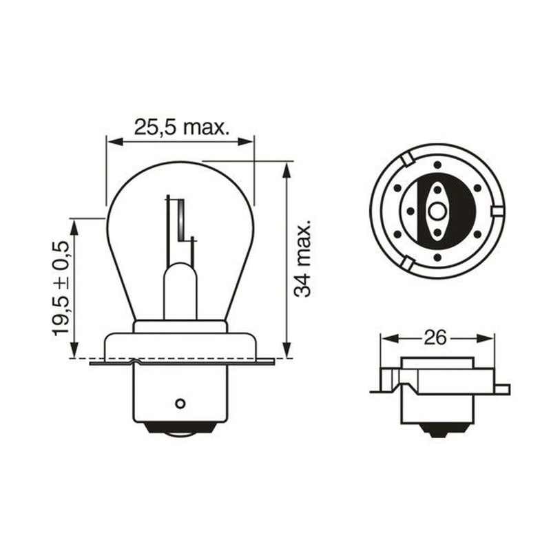 Bosch Car Light Bulb S3 6V 15W 1 987 302 606
