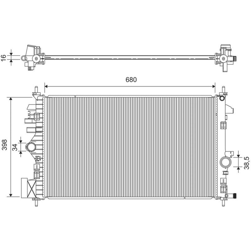 Valeo Engine Radiator 701373