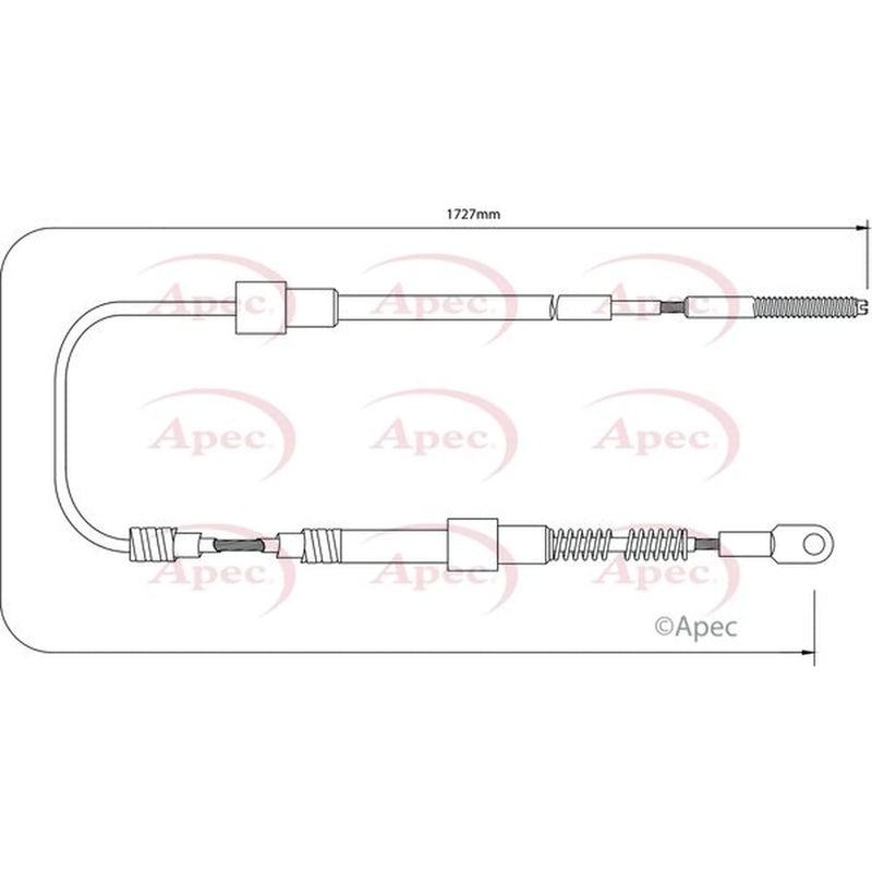 Apec Handbrake Cable Left Rear CAB1020