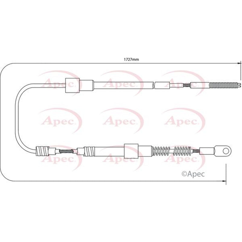 Apec Handbrake Cable Left Rear CAB1020