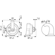 Hella Trumpet Style Car Horn 3FH 940 800-821