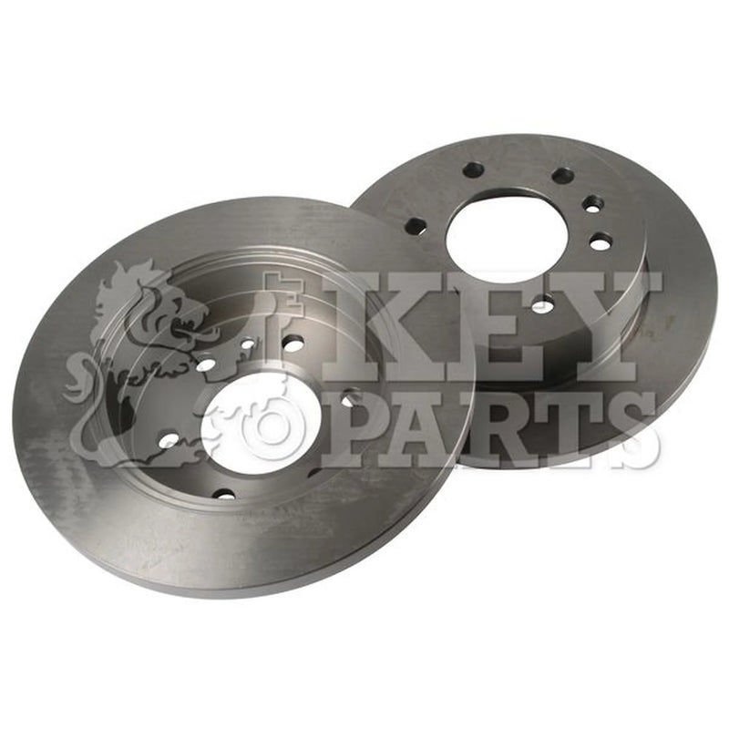 Key Parts 2 x Solid Rear Brake Discs KBD4571