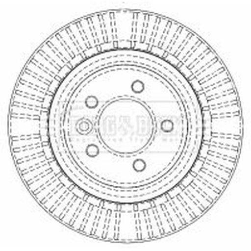 Borg & Beck 2 x Vented Front Brake Discs BBD5912S