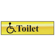 Scan Disabled Toilet - Polished Brass Effect 200 x 50mm - 6004