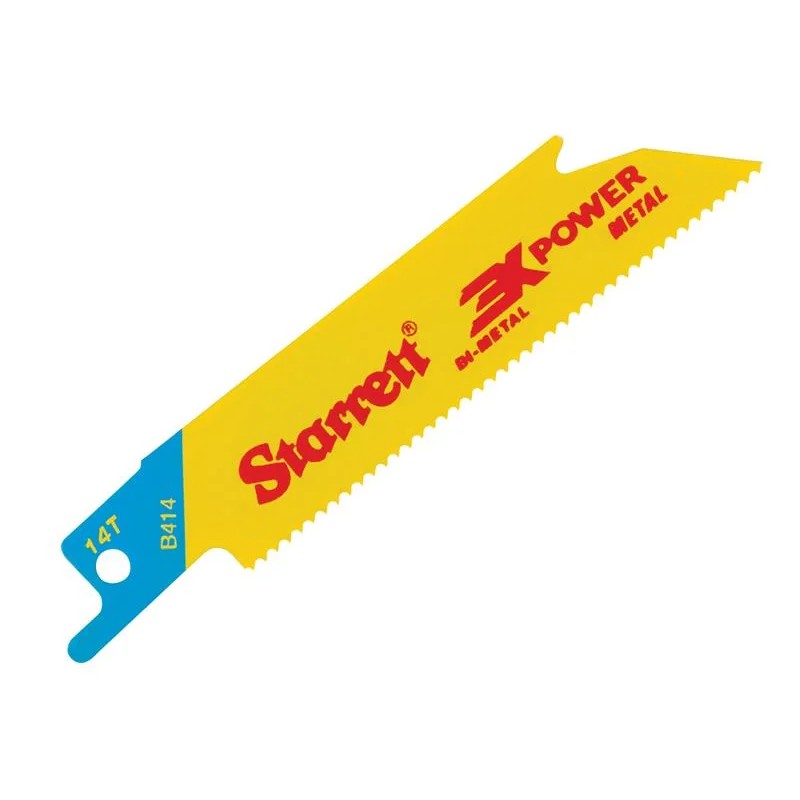 Starrett B414-5 Bi-Metal Reciprocating Blade, Metal Straight 100mm 14 TPI (Pack