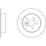 Apec 2 x Solid Rear Brake Discs SDK6126