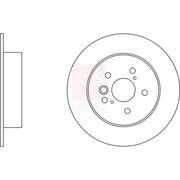 Apec 2 x Solid Rear Brake Discs SDK6126