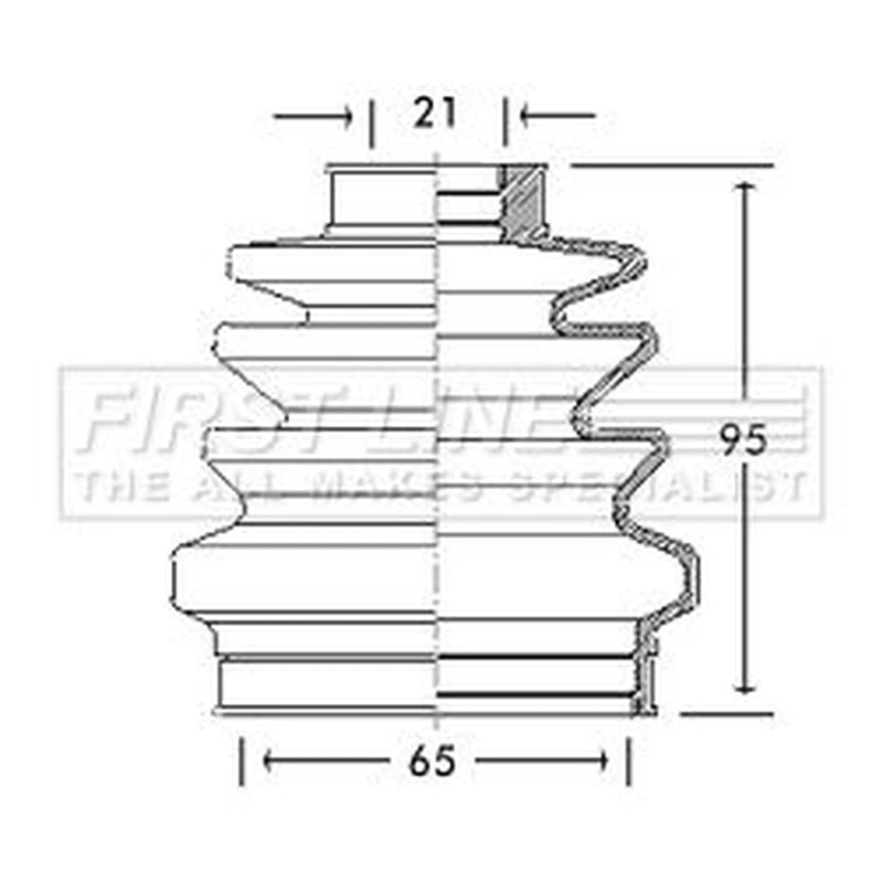 First Line Drive Shaft Bellow Kit Front Left FCB2687