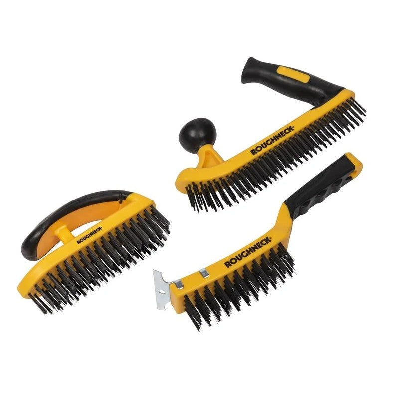Roughneck Heavy-Duty Wire Brush Set, 3 Piece - 52-094