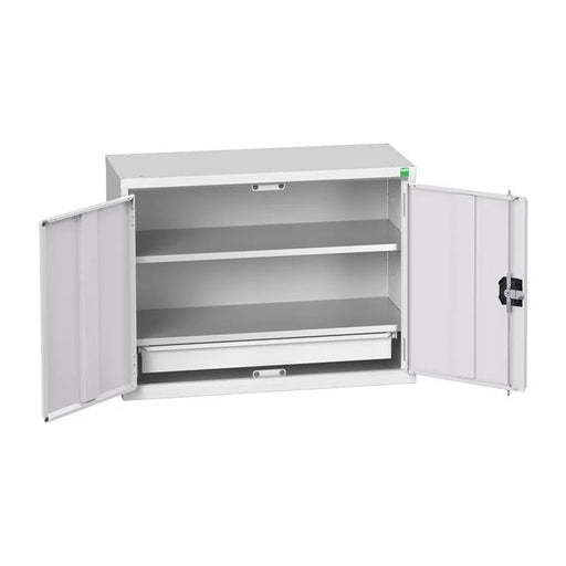 Bott Verso Economy Wall Cupboard 2 Shelf + 1 Drawer 800mm Light Grey