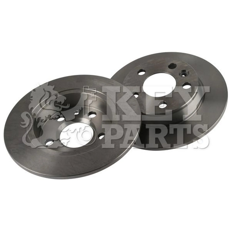 Key Parts 2 x Solid Rear Brake Discs KBD4213