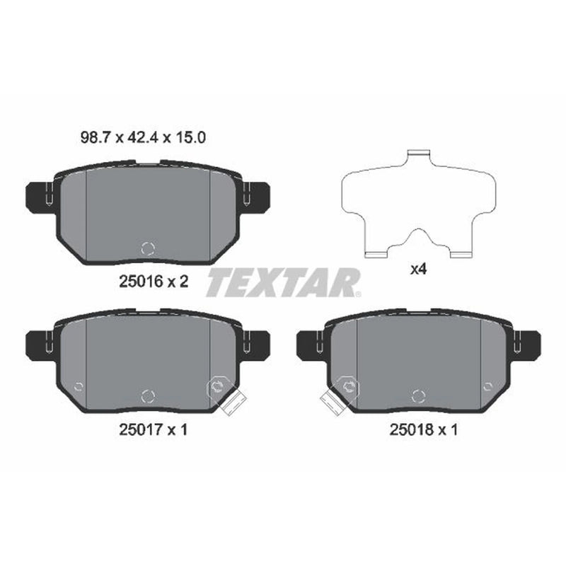 Textar Rear Brake Pad Set 2501601