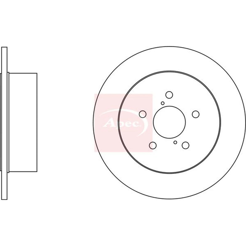 Apec 2 x Solid Rear Brake Discs DSK2698