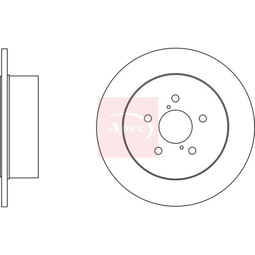 Apec 2 x Solid Rear Brake Discs DSK2698
