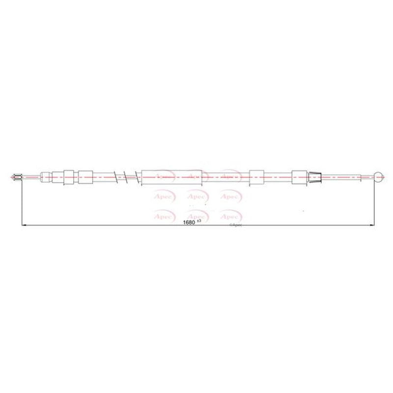Apec Handbrake Cable Left Rear CAB1585