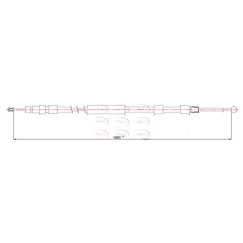 Apec Handbrake Cable Left Rear CAB1585