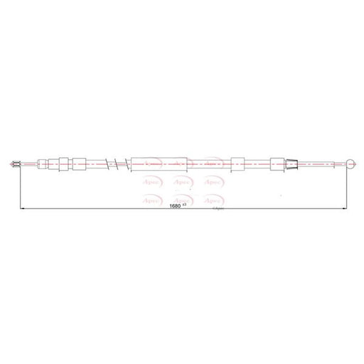 Apec Handbrake Cable Left Rear CAB1585