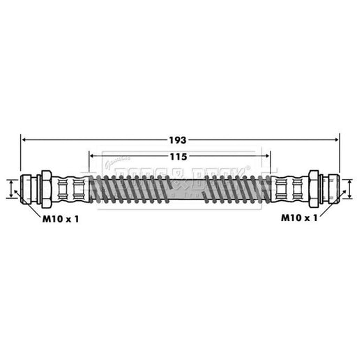 Borg & Beck Brake Hydraulic Hose Line Rear Left BBH7461