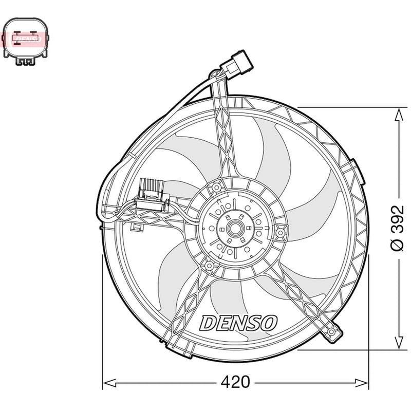 Denso Engine Cooling Fan DER05009