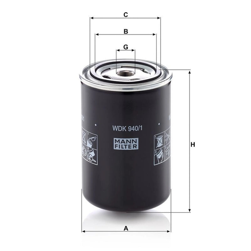 MANN-FILTER Fuel Filter Element WDK 940/1 OE 17224161 05718268 01340856 10412130