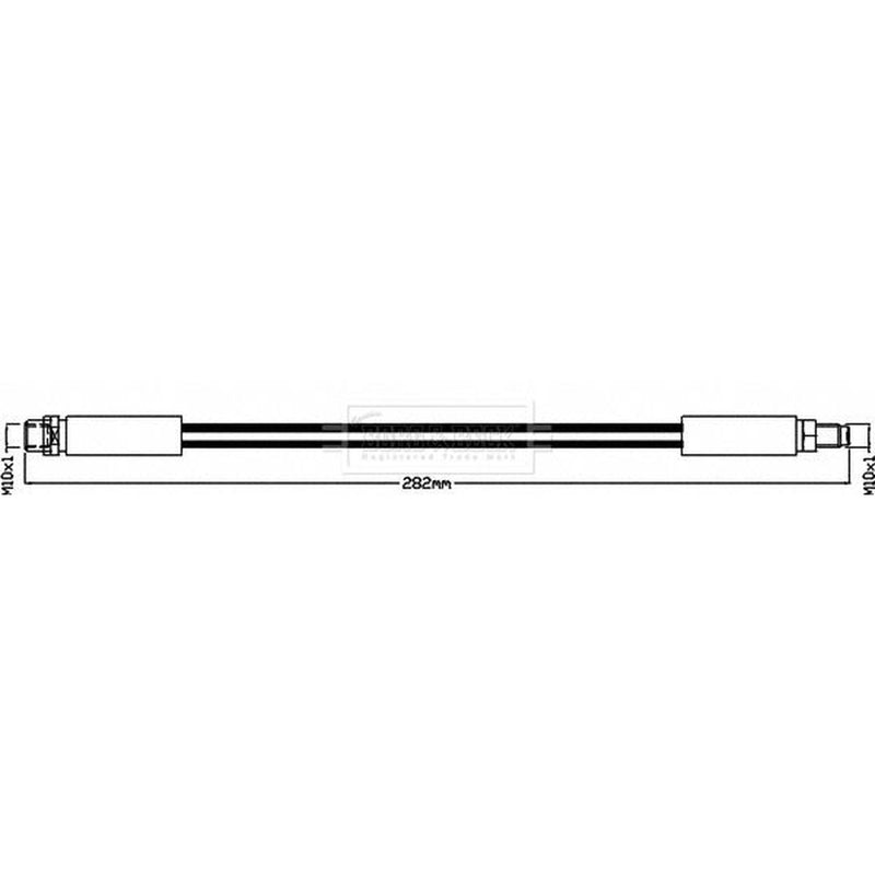 Borg & Beck Brake Hydraulic Hose Line Rear Left BBH8434
