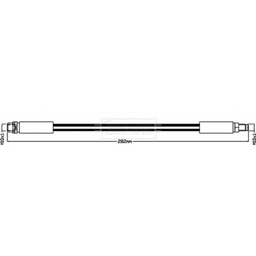 Borg & Beck Brake Hydraulic Hose Line Rear Left BBH8434