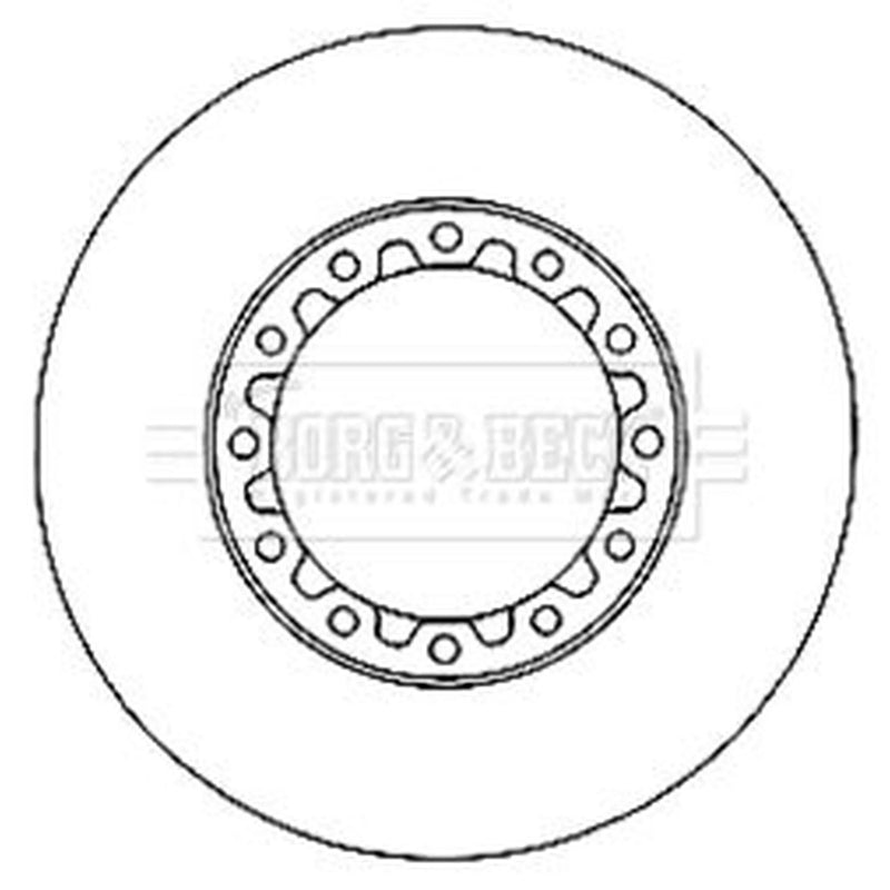 Borg & Beck 2 x Solid Brake Discs BBD6025S