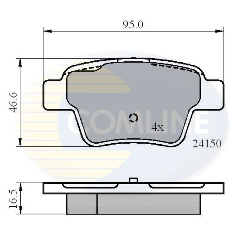 Comline 4 x Rear Brake Pad Set CBP01658