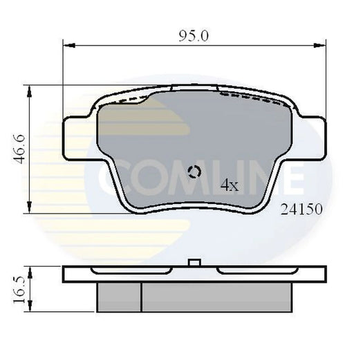 Comline 4 x Rear Brake Pad Set CBP01658