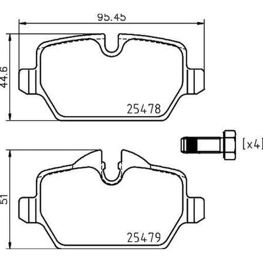 Mintex Rear Brake Pad Set MDB3131