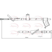 Apec Handbrake Cable Left Rear CAB1216