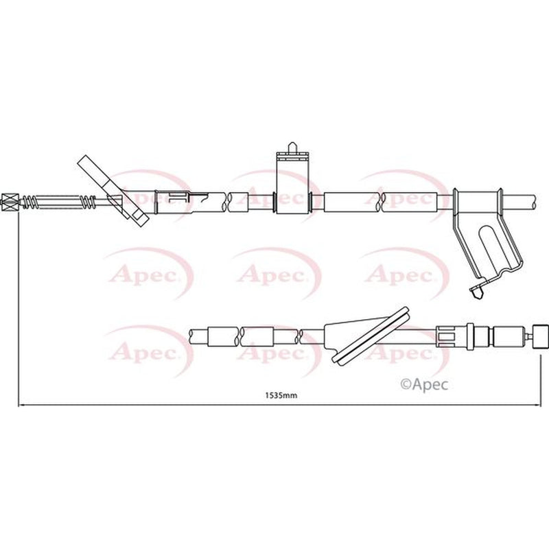 Apec Handbrake Cable Left Rear CAB1216