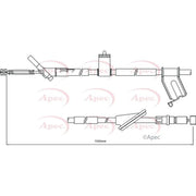 Apec Handbrake Cable Left Rear CAB1216