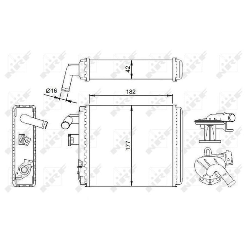NRF Heater Matrix Core Heat Exchanger 54282