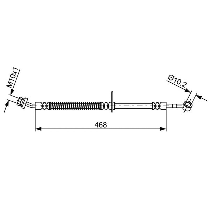 Bosch Brake Hydraulic Hose Line Front Right 1 987 481 867
