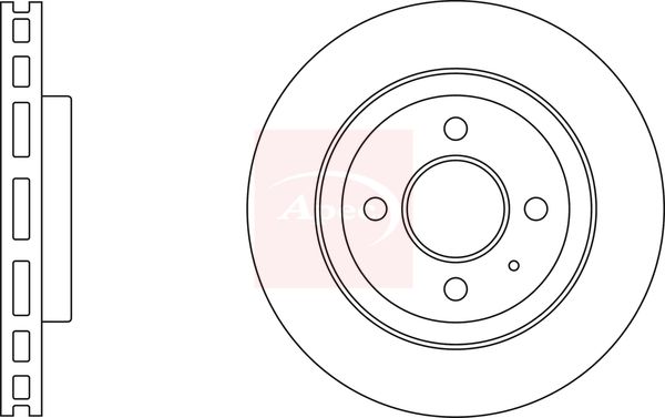 Apec 2 x Brake Disc Set Vented